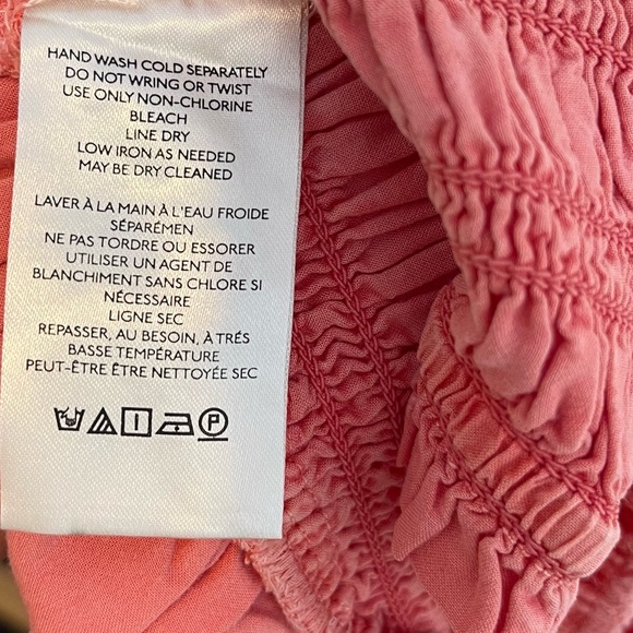 ANTHROPOLOGIE Pilcro Ruffled Ruched Slinky Tube Top in Coral - Picture 9 of 11